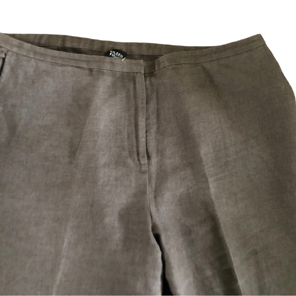 Eileen Fisher Linen Wide Leg Trouser Pant Size XL/18 Pockets Mocha Casual Wear - Picture 5 of 6